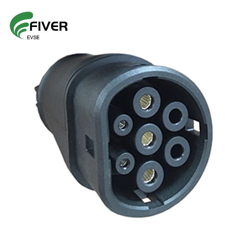 Electric Vehicle Charging Adapter Barrel 32A EV Charger Connector Type 1 to  Type 2 SAE j1772