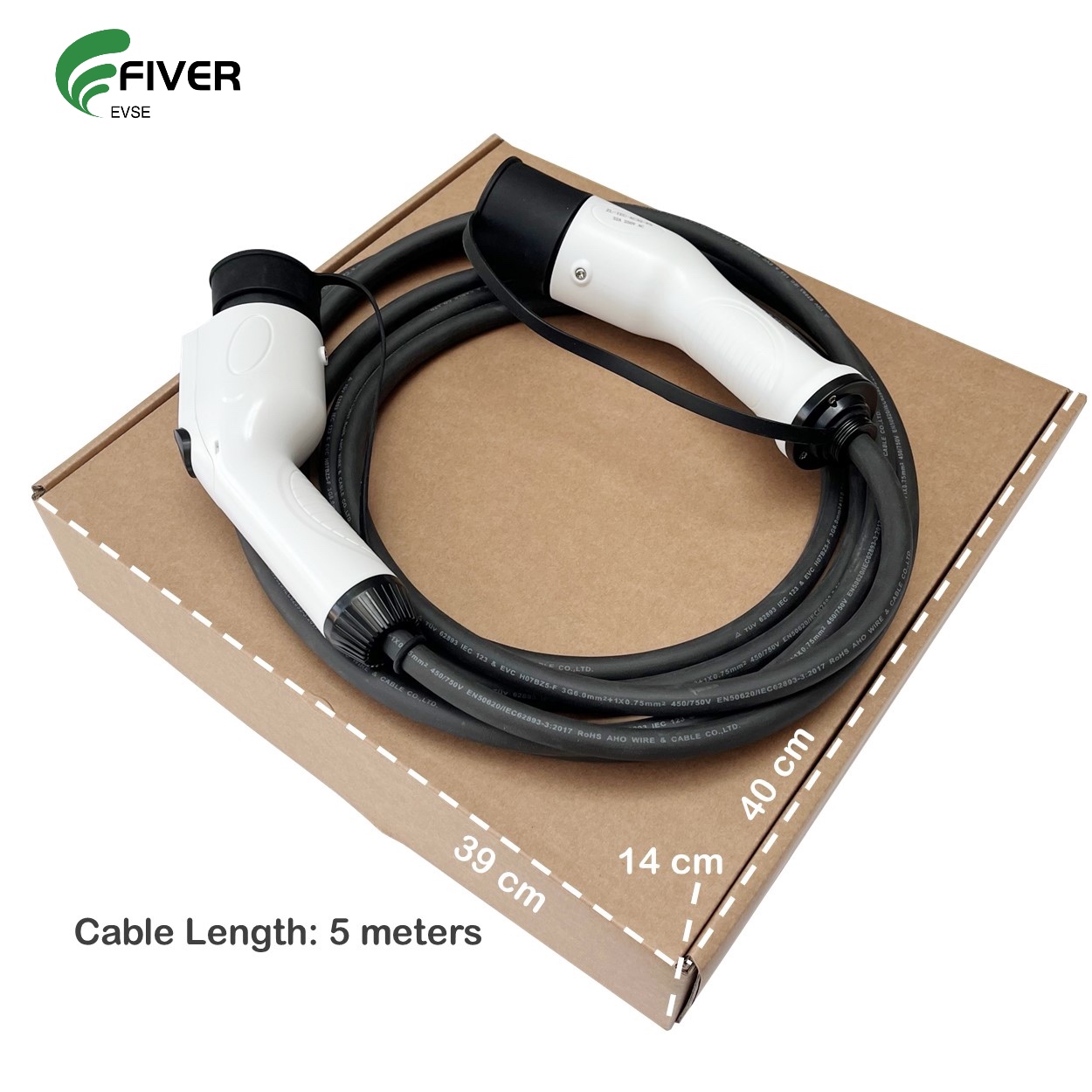 Mini - 3 Phase CEE Charging Cable. 32A 400V 22kW. Variable Amp - 10A, 16A,  26A, 32A. Type 2