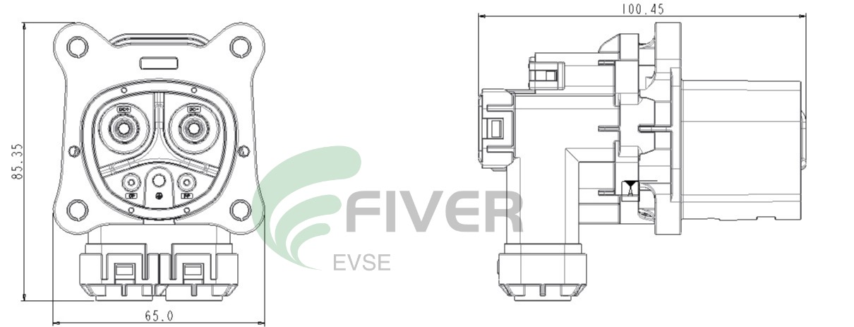 Dimension for the NACS Charging Port